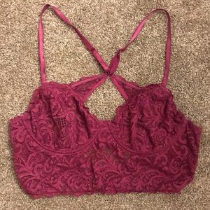Burgundy Halter Bralette